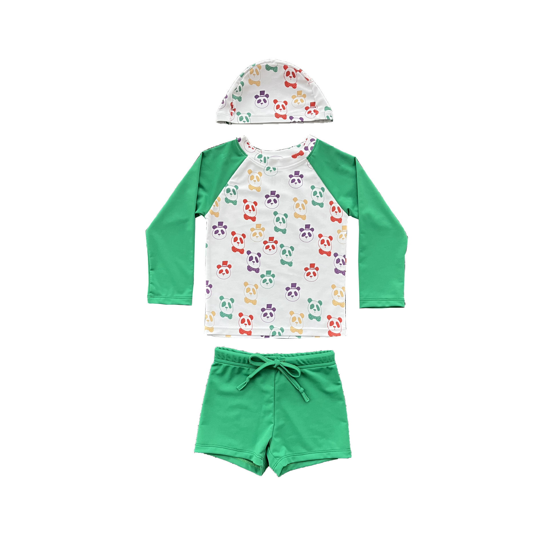 Two-Piece Boys’ Swimsuit: Long Sleeve Top with Swim Trunks - Image 5