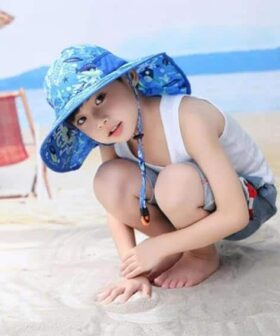Kids Sun Hat With Wide Brim