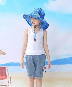 Kids Sun Hat With Wide Brim