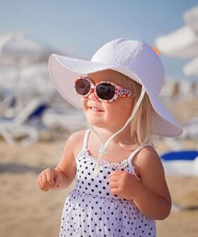 Baby Sun Hat Toddler Girl Beach Hat Adjustable