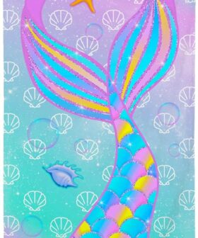 Bright Pink Sun Kids Towel Offering Fast Dry