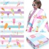 Colorful Pink Sun Kids Beach Towel Designed for Absorbent Quick Dry Performance