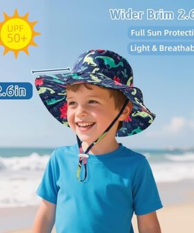 Protective Kids Sun Hat With Adjustable Fit