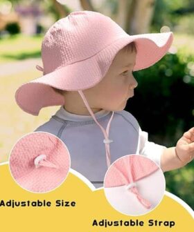 Baby Sun Hat Toddler Girl Beach Hat Adjustable