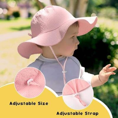 Baby Sun Hat Toddler Girl Beach Hat Adjustable