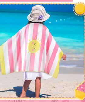 Cute Kids Beach Towel with Quick Dry Microfiber