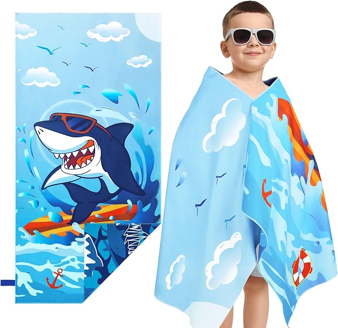 Super Soft Microfiber Kids Towel Providing Quick Absorption During Beach and Pool Time