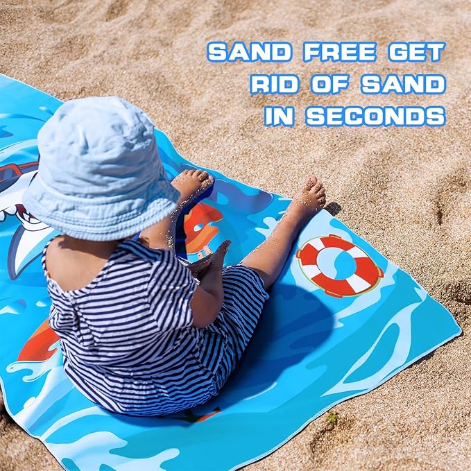 Super Soft Microfiber Kids Towel Providing Quick Absorption During Beach and Pool Time - Image 4