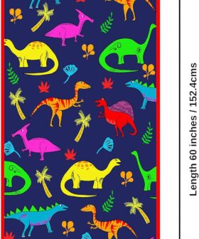 Kids Microfiber Beach Towel Offering Lightweight