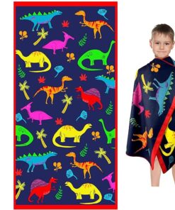 Kids Microfiber Beach Towel Offering Lightweight Comfort for Pool Days and Vacations