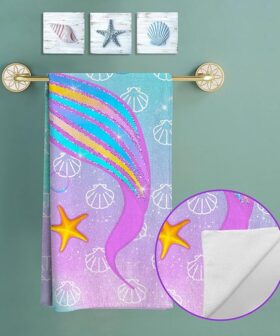 Bright Pink Sun Kids Towel Offering Fast Dry