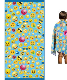 Kids Microfiber Beach Towel Offering Lightweight