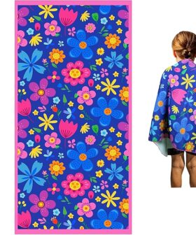 Kids Microfiber Beach Towel Offering Lightweight