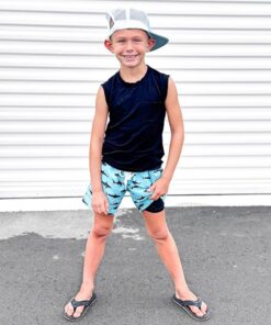 Kids Swim Shorts for Boys Featuring Built In Compression Liner