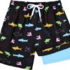 Little Boys Swim Trunks with Soft Compression Liner Bathing SuitCare instructions:Machine Wash Closure type:Drawstring