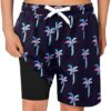 Boys Swim Shorts with Supportive Compression Liner