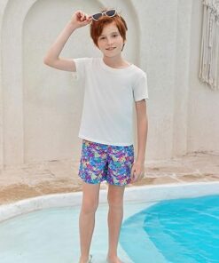 Boys Bathing Suit Swim Shorts with Built In Compression Liner