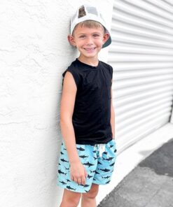 Kids Swim Shorts for Boys Featuring Built In Compression Liner