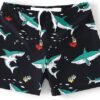 Little Boys Swim Trunks with Soft Compression Liner