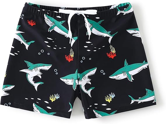 Little Boys Swim Trunks with Soft Compression Liner