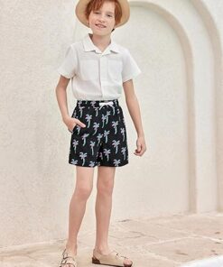 Boys Swim Shorts with Supportive Compression Liner