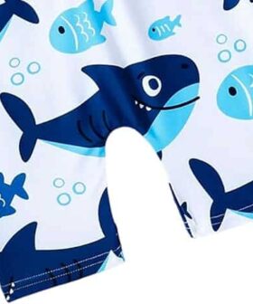 Baby Boys One Piece Bathing Suit with Cartoon Print and Protection