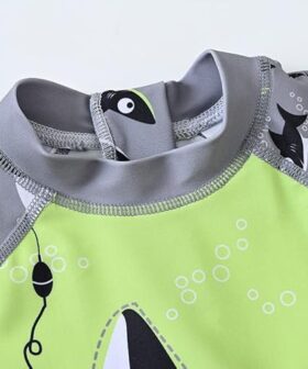 Baby Boys One Piece Swimsuit Featuring UPF 50+ and Cartoons