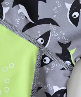 Baby Boys One Piece Swimsuit Featuring UPF 50+ and Cartoons