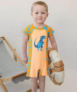 Baby Boys One Piece Swimsuit with UPF 50+ Sun Protection