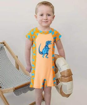 Baby Boys One Piece Swimsuit with UPF 50+ Sun Protection
