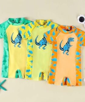 Baby Boys One Piece Swimsuit with UPF 50+ Sun Protection