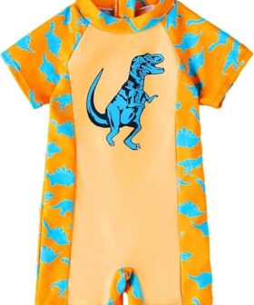 Baby Boys One Piece Swimsuit with UPF 50+ Sun Protection