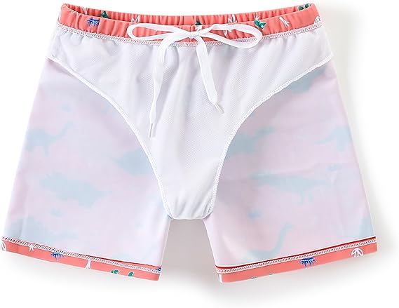 Boys Bathing Suit Swim Shorts with Built In Compression Liner