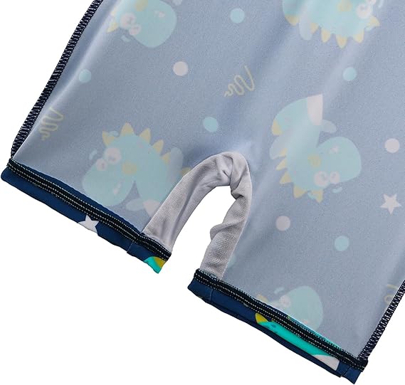 Boys Long Sleeve One Piece Rash Guard Swimsuit for Swimming