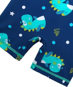 Boys Long Sleeve One Piece Rash Guard Swimsuit for Swimming