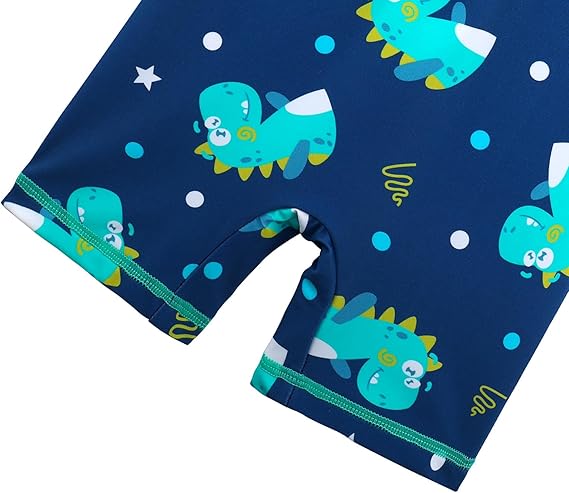 Boys Long Sleeve One Piece Rash Guard Swimsuit for Swimming