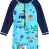 Boys Long Sleeve Rash Guard One Piece Swimsuit Sun Protection