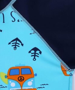 Boys Long Sleeve Rash Guard One Piece Swimsuit Sun Protection