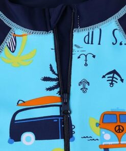 Boys Long Sleeve Rash Guard One Piece Swimsuit Sun Protection