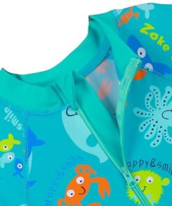 Boys Long Sleeve Rash Guard Swimwear One Piece Beach Pool