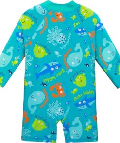 Boys Long Sleeve Rash Guard Swimwear One Piece Beach Pool