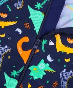 Boys One Piece Rash Guard Swimsuit Long Sleeve UV Protection