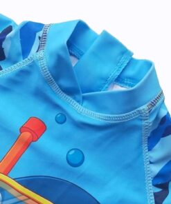 Boys One Piece Rash Guard Swimsuit Short Sleeve UV Protection