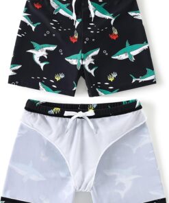 Boys Quick Dry Swim Trunks for Toddler Beach Swimming Fun