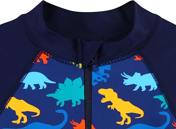 Boys Rash Guard One Piece Swimsuit Long Sleeve Sunblock