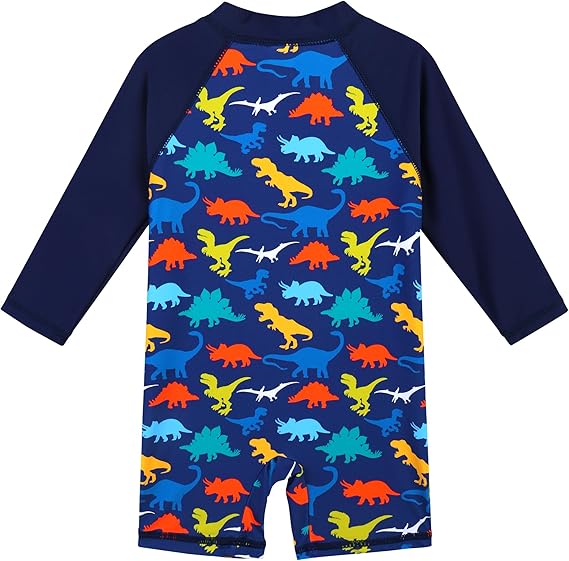 Boys Rash Guard One Piece Swimsuit Long Sleeve Sunblock