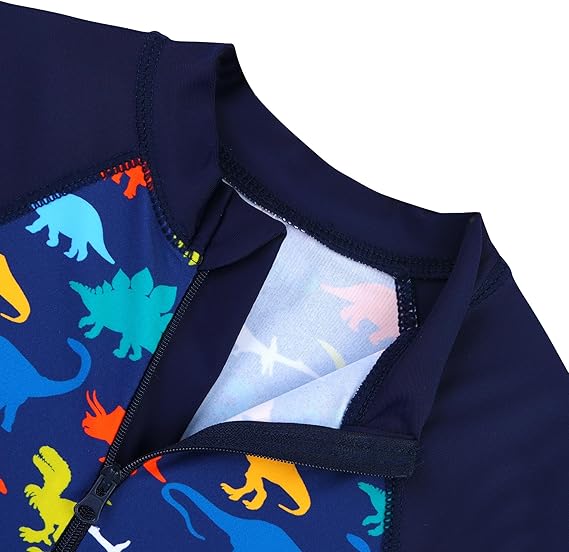 Boys Rash Guard One Piece Swimsuit Long Sleeve Sunblock