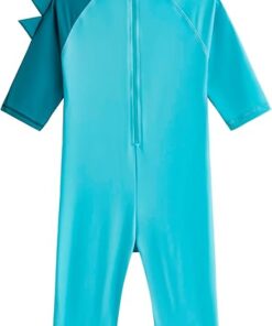 Boys Rash Guard One Piece Swimsuit Short Sleeve Sun Protection