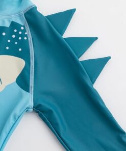 Boys Rash Guard One Piece Swimsuit Short Sleeve Sun Protection