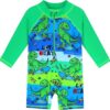 Boys Rash Guard Shirt One Piece Long Sleeve Sun Protection